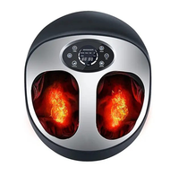 Appareil de massage des pieds et des mollets à enveloppement complet avec coussinets chauffants, télécommande et massage shiatsu électrique
