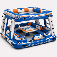 Canapé Gonflable Multi-personnes en Gros, Île Flottante Double Plateforme pour Piscine, Lac, Plage, Complexe Hôtelier, Loisirs en Plein Air