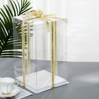 Boîtes d'emballage transparentes jetables en plastique pour gâteaux de mariage, de pâtisserie et d'anniversaire, idéales pour la présentation et les cadeaux - Vente en gros