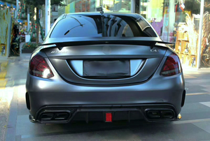 Kit <span class=keywords><strong>Carrozzeria</strong></span> Stile RT per <span class=keywords><strong>Mercedes</strong></span>-Benz Classe C W205, Spoiler Cofano in Fibra di Carbonio, Alettone Posteriore e Kit Spoiler Posteriore, Parti Auto - Product Image 4