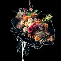 Emballage pour bouquet de roses en papier d'art double face enduit écologique, cadre noir et blanc, plastique mat imperméable, pour fleuriste