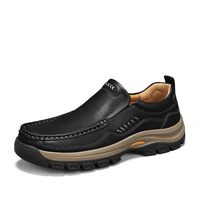Fabricant de chaussures d'extérieur en cuir véritable sur mesure, chaussures d'extérieur à enfiler pour hommes, semelle extérieure souple, chaussures grande taille Usine