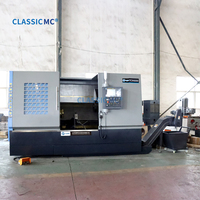 Tour CNC de précision TCK600 à banc incliné à 45 degrés avec convoyeur de copeaux pour la coupe de filets sur pièces métalliques automobiles
