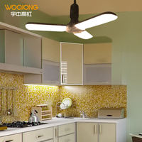 Ampoule LED ventilateur moderne à montage en surface E27 70W à économie d'énergie, lampe ventilateur 2 en 1 avec vitesse de vent réglable pour la maison et la chambre à coucher