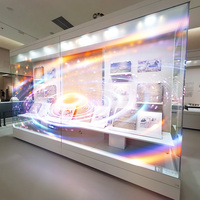 Pantalla de pared LED transparente Pantalla de película transparente Super Ad Visual Ver a través de pantalla LED