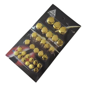 Pièces et accessoires de moto Vis de moyeu Boulon décoratif en plastique chromé <span class=keywords><strong>Cache</strong></span>-écrous de roue - Product Image 1