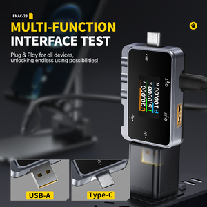 FNIRSI <span class=keywords><strong>FNAC</strong></span>-28 2 en 1 Testeur USB Type-C 6.5A Voltmètre numérique Ampèremètre Testeur de câble Chargeur - Product Image 2