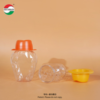 Pot à noix en forme de chapeau de qualité supérieure, transparent, vide, en plastique PET, récipient de stockage alimentaire pour pistaches, noix de cajou, amandes, chocolat, biscuits