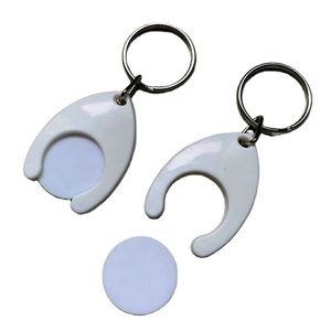 Custom Raindrop Trolley Coin <b>Keychains</b> - Promotional Shopping Cart Tokens - Product Image 4