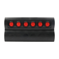 Panel de Control Marino RV Impermeable de 6 Posiciones a Precio de Fábrica con Interruptores Basculantes LED Rojos y Protección de Circuito