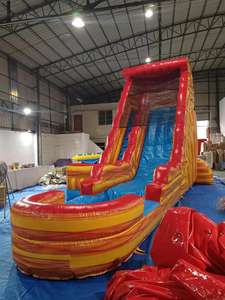 Glissière gonflable géante d'air et d'eau de château plein d'entrain de saut de grande lune commerciale pour la publicité et le divertissement - Product Image 4
