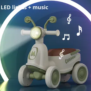 Draisienne en plastique pour enfants Modèle TM-018 pour les âges de 12 à <span class=keywords><strong>18</strong></span> <span class=keywords><strong>mois</strong></span> Sans pédales Grand siège Bébé apprenant à marcher Scooter à quatre roues - Product Image 4