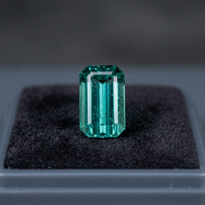 Tourmaline bleue naturelle de qualité supérieure, taille émeraude, 3,92 CT, provenant d'Afghanistan, 10,7x6,6x5,8 mm - Product Image 2