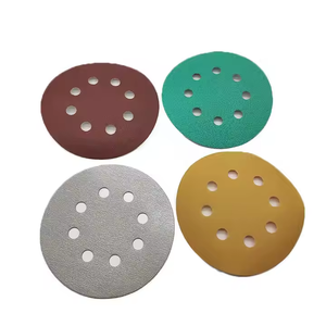 Disco di carta sabbia con Base a pellicola verde di alta qualità 5 pollici 125MM P120 disco abrasivo e dischi di supporto per levigatura per auto in acciaio - Product Image 1