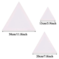 Vases vierges extensibles en Triangle pour peinture d'artiste, 15 20 30cm, vente en gros, 3 pièces