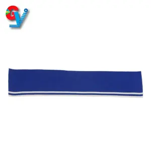 Summer Polo Shirt Blue White Stripe Collar Ribs T-shirt Collar Rib