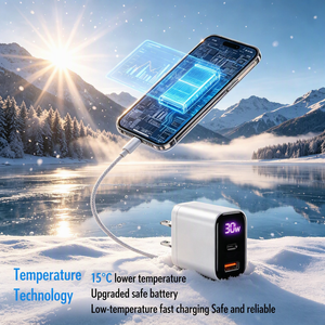 <span class=keywords><strong>Caricabatterie</strong></span> Rapido 30W 45W PD PPS 1C1A USB C USB A da Parete con Display Digitale, Spina USA, per Telefoni Cellulari - Product Image 3