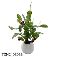 Tizen Nearly Natural Arbre de pommier et Citronnier artificiel en pot vert, vente en gros d'usine