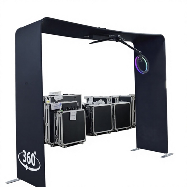 Professional 360° Hanging Photography Booth Rotary Platform Ideal for Trade Shows Weddings and Parties