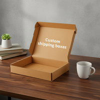 Boîtes d'expédition personnalisées en carton ondulé brun de qualité supérieure, boîtes d'expédition avec logo imprimé pour les commandes en magasin et en ligne