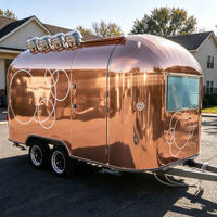 Camión de Comida Totalmente Equipado, Remolque de Comida Personalizado para Europa, Carrito Móvil para Té de Burbujas, Café, Hot Dogs, con Certificación CE y DOT