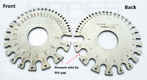 0.007-0.3125 Inch <strong>Wire</strong> Gauge Diameter <strong>Measuring</strong> <strong>Tools</strong> Stainless Steel Thickness Measurer Tester Ruler - Product Image 4