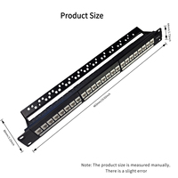 Panneau de brassage réseau UTP sans outil CAT6 RJ45 24 ports 19 pouces 1U, panneau de brassage modulaire Cat6 avec 24 connecteurs Keystone