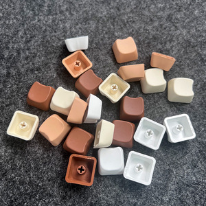 Mao Profile Cat Head Shape Teclas en blanco <span class=keywords><strong>Mx</strong></span> Cross 9,3mm Durable PBT Blanco/Beige/Marrón Sublimación Teclado mecánico Teclas - Product Image 4