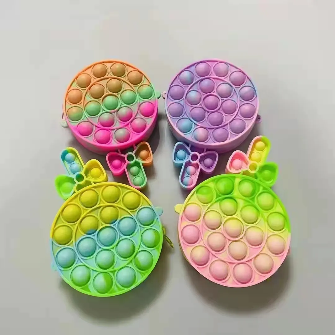 Manufacturer Wholesales Silicone Pop Coin Bags Lollipop Kids Fidget Bag