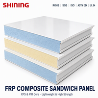 Panel Sandwich Komposit Fiberglass Desain Modern Inti XPS/FRP/PIR Tahan Api/Air Ramah Lingkungan untuk Kamar Mandi Camping