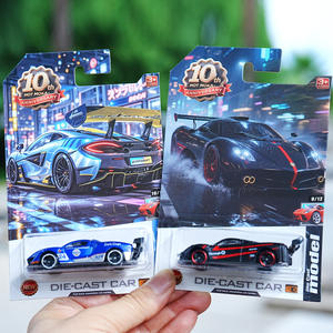 سيارة رياضية صغيرة جديدة من سلسلة HOTMOKA Chariot مصنوعة من السبائك بمقياس 1:48 سيارة سباق معدنية تعمل بالتحكم بالقوة للأولاد من سن 4-6 سنوات - Product Image 2