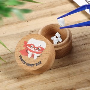 Scatola delle fatine dei denti, scatola dei denti colorata in legno, porta denti smarriti da mettere sotto il cuscino per il compleanno dei bambini Baby Shower - Product Image 3