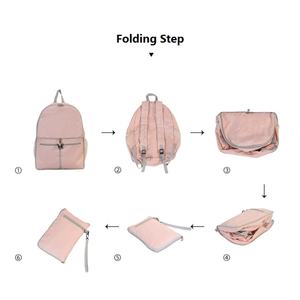 Sac à dos pliable multifonctionnel très vendu, logo personnalisé, imperméable et doublure en polyester pour les étudiants, utilisation scolaire - Product Image 2