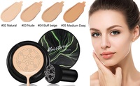 Fond de teint liquide sans logo pour femme, coussin d'air, maquillage, crème mate douce imperméable, anti-cernes, étui compact imperméable