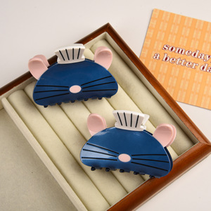 Nouvelle pince à cheveux Qian Jin en acétate, motif souris de dessin animé mignon, couleur dégradée, 8 cm, pour la rentrée scolaire, mode quotidienne, pince à cheveux pour <span class=keywords><strong>femme</strong></span> - Product Image 1
