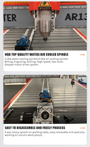 <strong>DSP</strong> A18 <strong>4</strong>-axis <strong>Controller</strong> 1300mm*2500mm 4x8Ft Woodworking CNC <strong>Router</strong> AR1325 With Rotary Axis at Side - Product Image 6