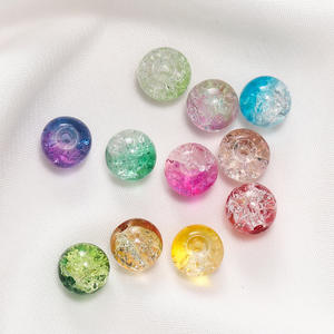 Nouveau Ice Crack Bicolore Burst Perles De Verre Bricolage À La Main Perlé Matériel Bracelet Collier Tête Bijoux Accessoires Promotion - Product Image 5