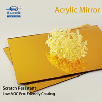 Plaque acrylique miroir or rose argenté en plexiglas doré 1220x2440x0.8mm