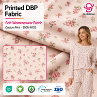 Tissu imprimé DBP en polyester double brossé et élasthanne, maille douce pour pyjamas, vêtements de détente et de nuit – Fournisseur en gros
