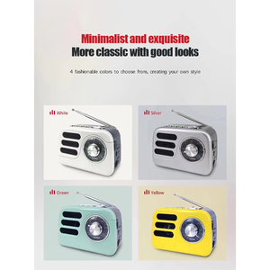 Thời Trang Mới Retro Nhỏ Loa Không Dây To Nhất Xách Tay Loa Bt Với FM Đài Phát Thanh Mini Âm Nhạc TF Loa Thẻ - Product Image 5