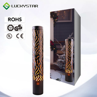 Lampe autoportante morden à led avec effet flamme vacillante, luminaire décoratif d'intérieur, idéal pour un jardin