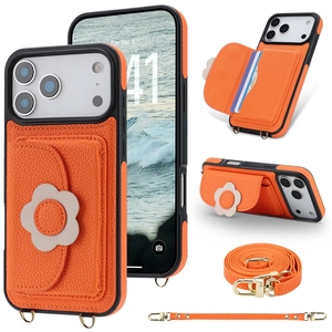 Funda con Soporte y Correa para <span class=keywords><strong>iPhone</strong></span> 17/17 Pro/17 Pro Max, Tipo Cartera - Product Image 3