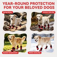 Bottes pour chien toutes saisons pour la protection des pattes - Bottes durables pour chien |   Chaussures d'extérieur pour animaux de compagnie avec semelle antidérapante et sangles réglables (rouge, 5) # )
