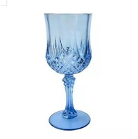 Fournitures pour fêtes et mariages de grande envergure, Verre à vin en plastique bleu vintage, Gobelet à vin de mariage