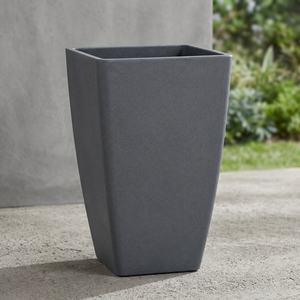 Pot de fleurs moderne en plastique sablé de haute qualité, durable, écologique, grand, haut et carré, pour jardin et centre commercial - Product Image 3