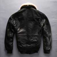 Vêtements chauds d'hiver personnalisés, veste en peau de mouton, combinaison de vol décontractée en agneau détachable pour hommes, vêtements en cuir et en coton de grande taille