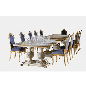 Elegant Classic 12-Seater <strong>Dining</strong> <strong>Table</strong> and Chairs Customized <strong>Dining</strong> <strong>Room</strong> Furniture High Quality Carved <strong>Table</strong> - Product Image 5