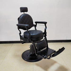 Sillón de Peluquería Hidráulico Reclinable de Aleación de Aluminio Dorado, Muebles de Peluquería Retro, Silla de Barbería para Salón de Belleza - Product Image 6