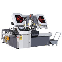Scie à ruban à double colonne CNC entièrement automatique H-330B avec moteur de 4,0 kW pour la découpe des métaux