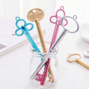 Novelty Gifts Cute Student Modern Key Shape Plastic Stationery Pen with Custom Logo 0.5mm Black/Blue <b>Ink</b> Promotional - Product Image 4